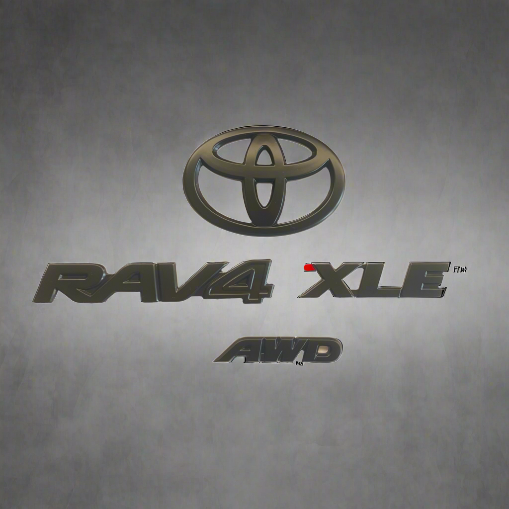 4-PCS 2019 - 2024 rav4 xle awd gloss blackout emblem overlay