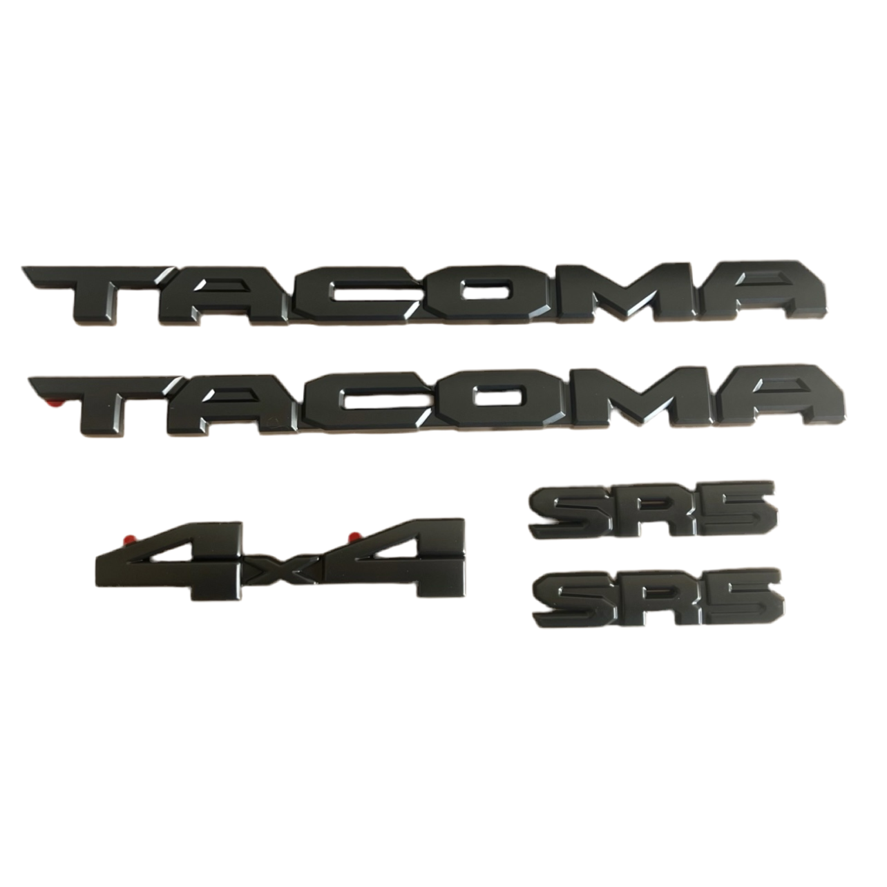 5-Piece Blackout Emblem Overlay Kit for 2024-2025 Tacoma 4x4 SR5 – Sleek Matte Black Finish