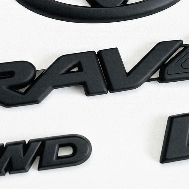 Black Emblem Overlays For Rav4 LE (2019-2025)