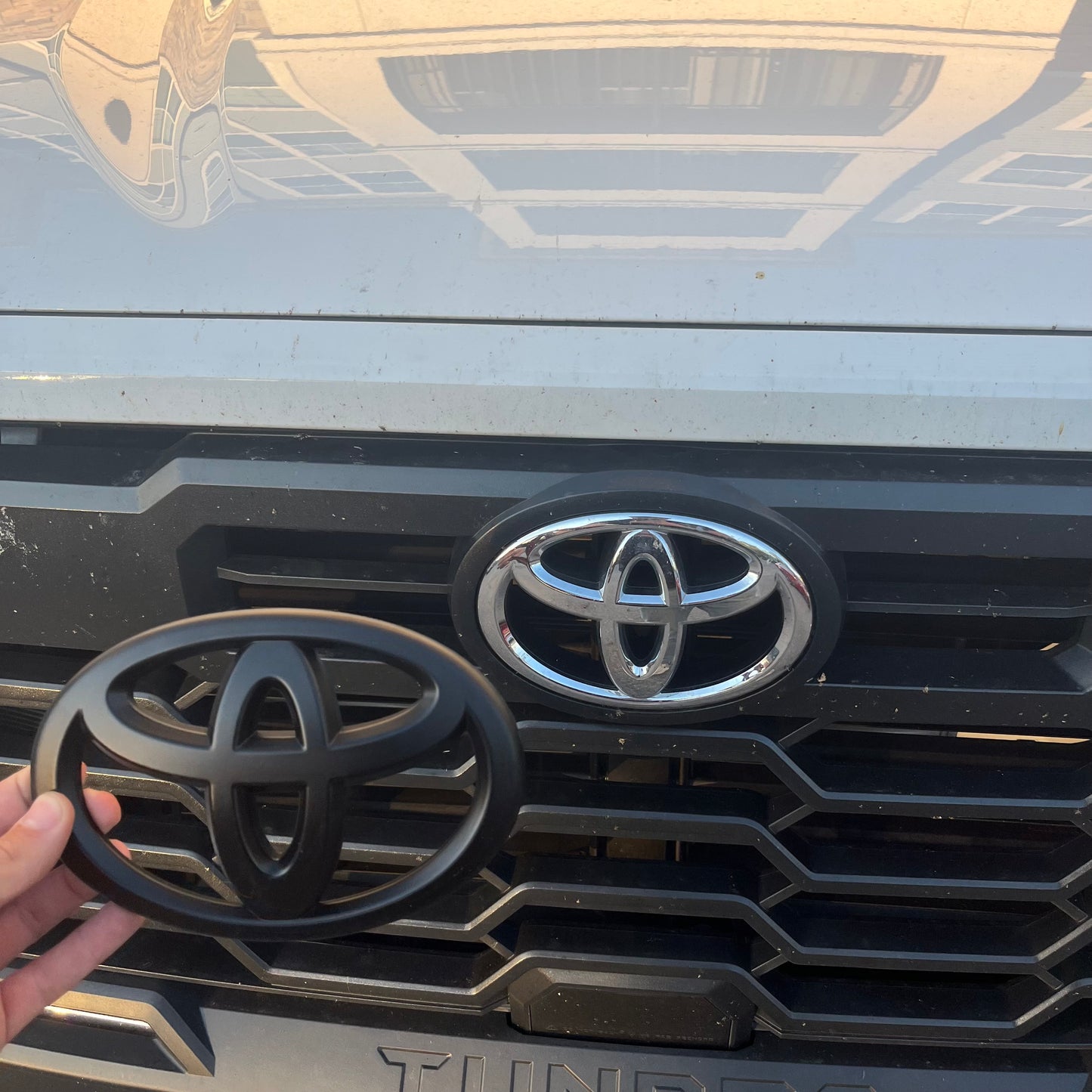 NEW 2022-2025 Tundra Matte Blackout Overlay Front Grille Emblem