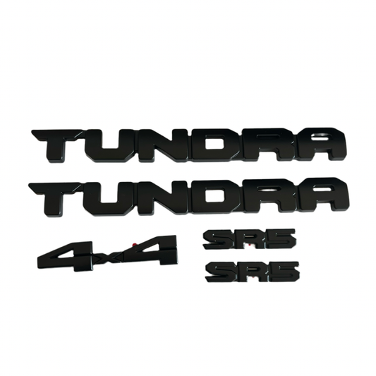 Matte Black Tundra SR5 4X4 Overlay Emblem Badge | 2022-2024 – Premium Outdoor Edition