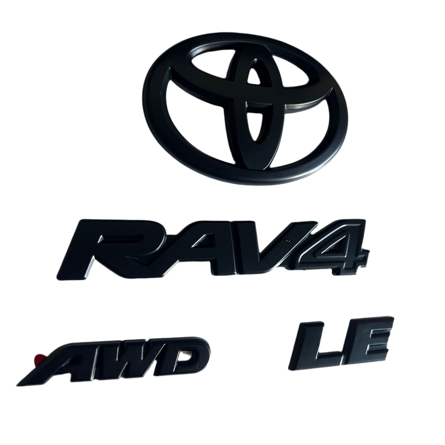 4-PCS 2019 - 2024 rav4 LE awd gloss blackout emblem overlay