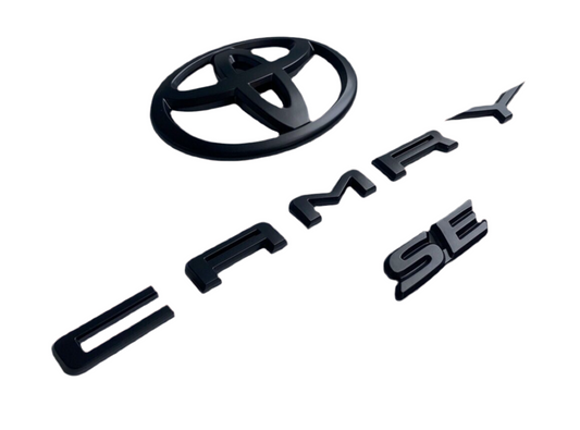 Matte Black Emblem Overlays Kit for 2018-2024 Camry SE