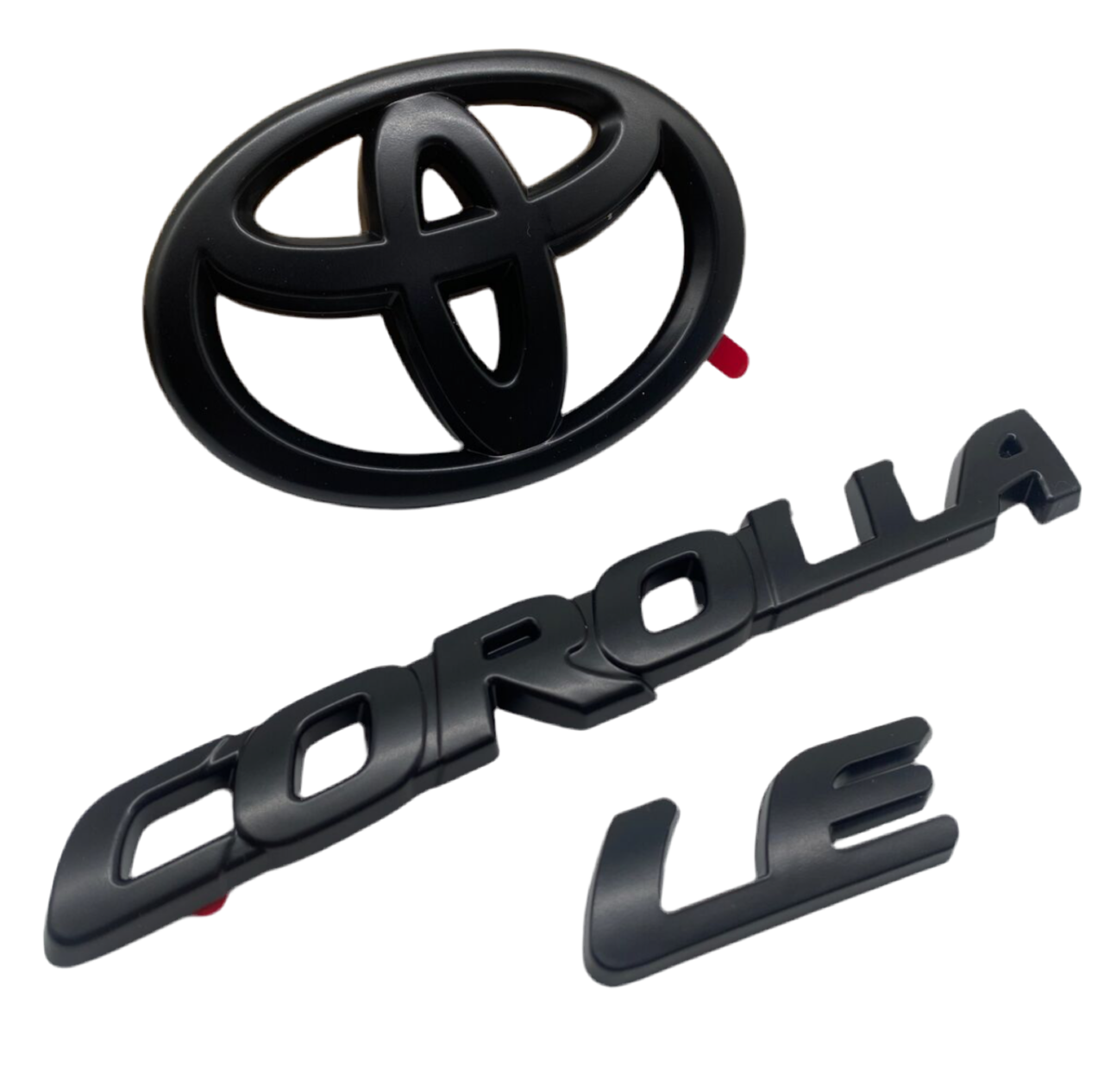 Blackout emblem overlay kits for Corolla LE Sedan 2020-2024 rear liftgate badge