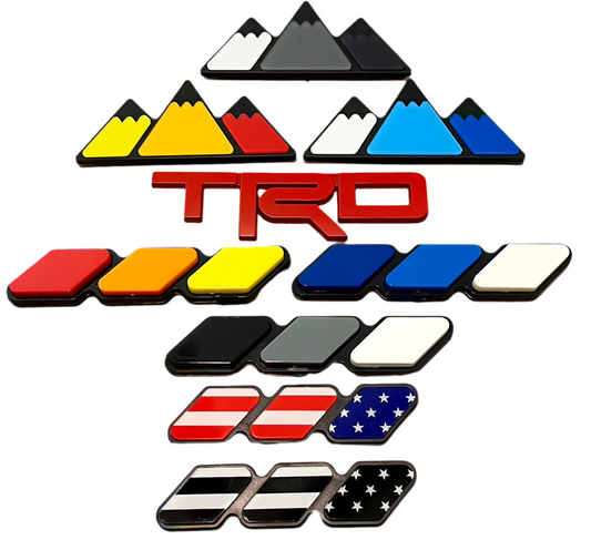 TriColor 3 Color Grille Badge Emblem