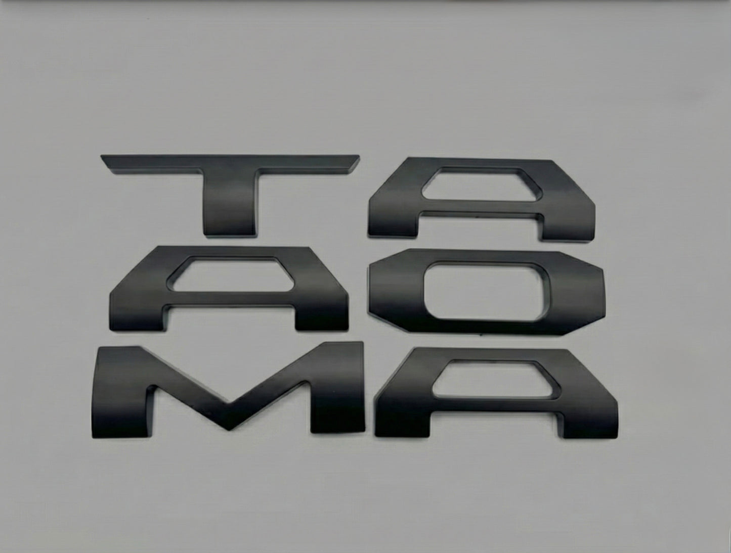Matte Black Raised Tailgate Insert Letters Tailgate Letters Insert Plastic ABS Badge Fits 2024-2026 Tacoma