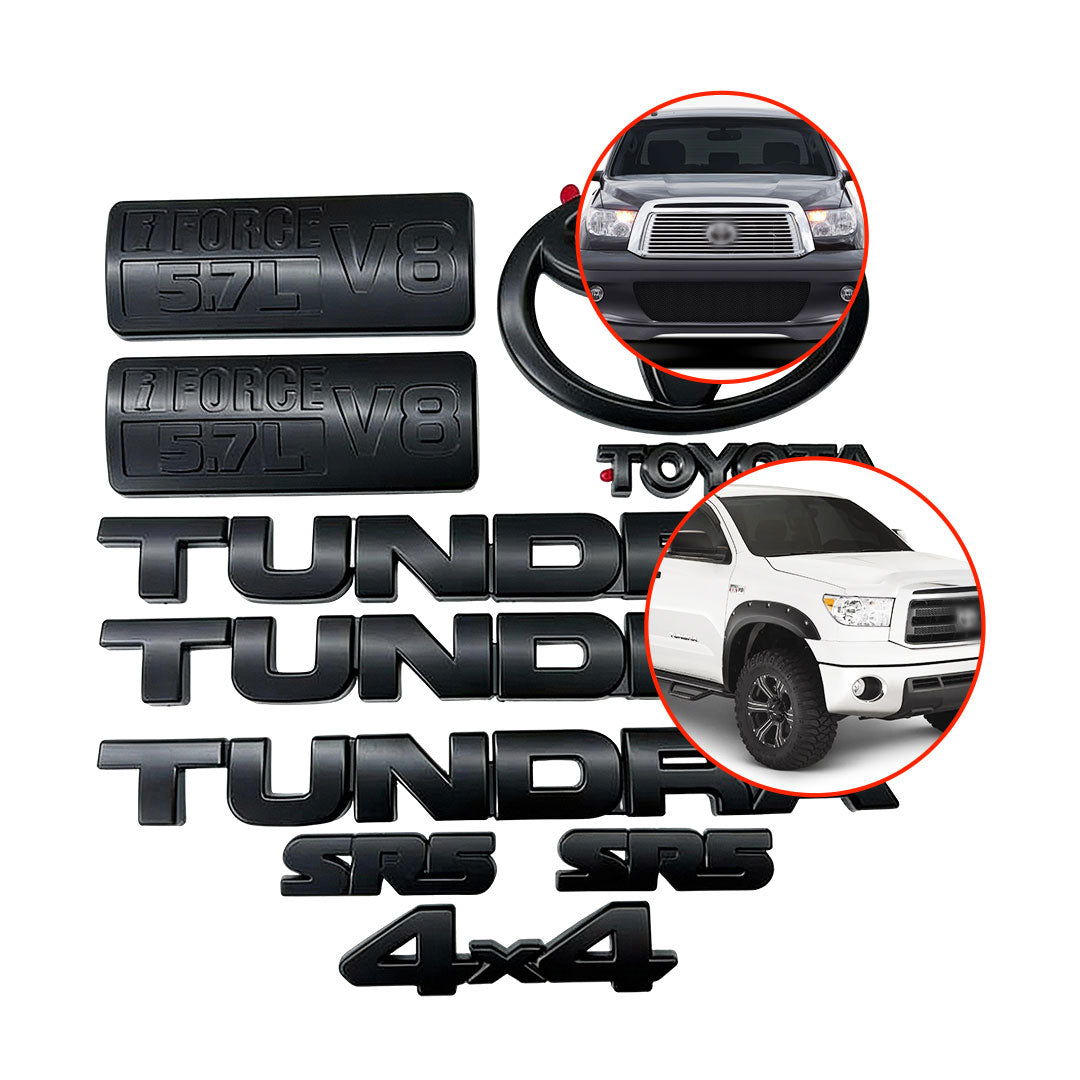 Black Matte Emblem Overlay Kit For Tundra (2007-2013) 10PCS