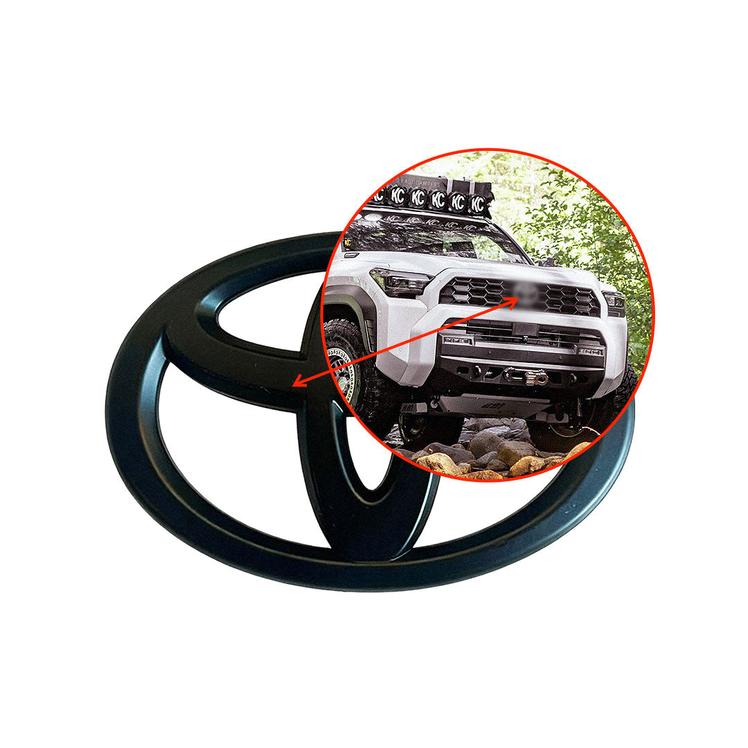 NEW 2025-2026 4Runner Matte Blackout Overlay Front Grille Emblem