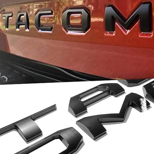 3D Raised Black Tailgate Lettering For Tacoma (2016-2023)