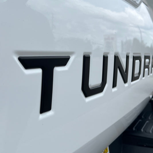 Tailgate Insert Letters for Tundra 2022-2024 – Matte Black