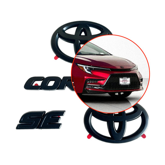 Black Emblem Overlays For Corolla SE (2020-2026)